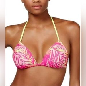 👙HULA HONEY Tropical Push Up Triangle Bikini Swim Top Cruise Beach Vacation